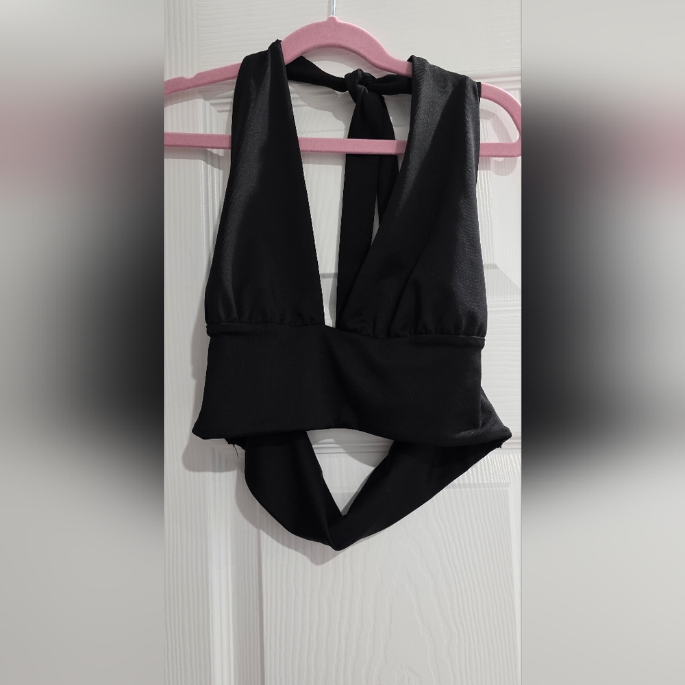 Black Halter Top